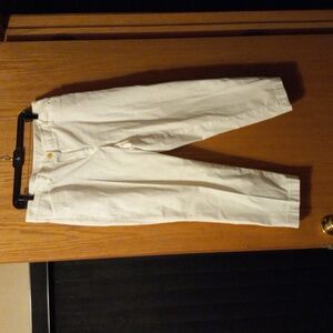 Womens talbots pants sz 12P straight leg chino white inseam 24